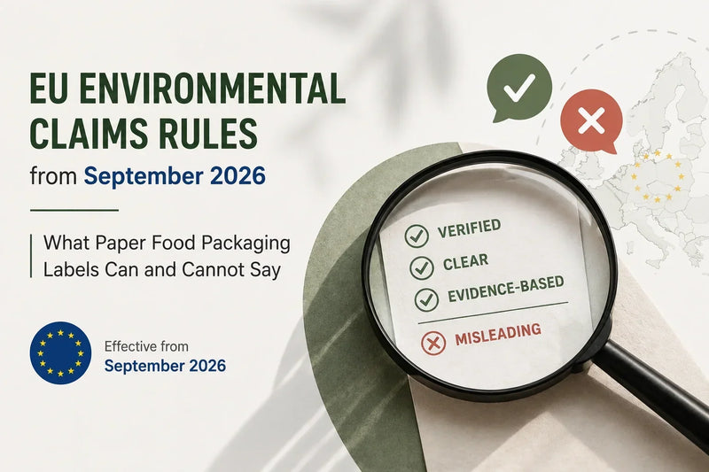 EU Environmental Claims Rules from September 2026: What Paper Food Packaging Labels Can and Cannot Say