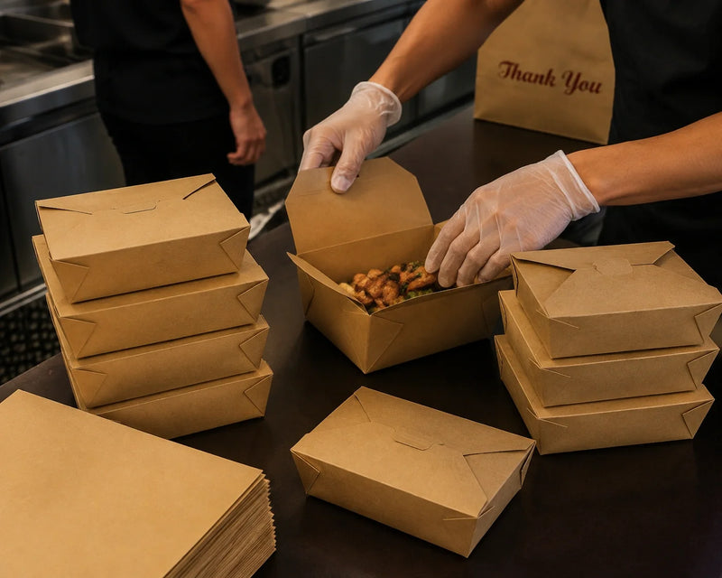 Flat-Pack Takeout Box Assembly and Denesting: How Packaging Design Affects Kitchen Speed