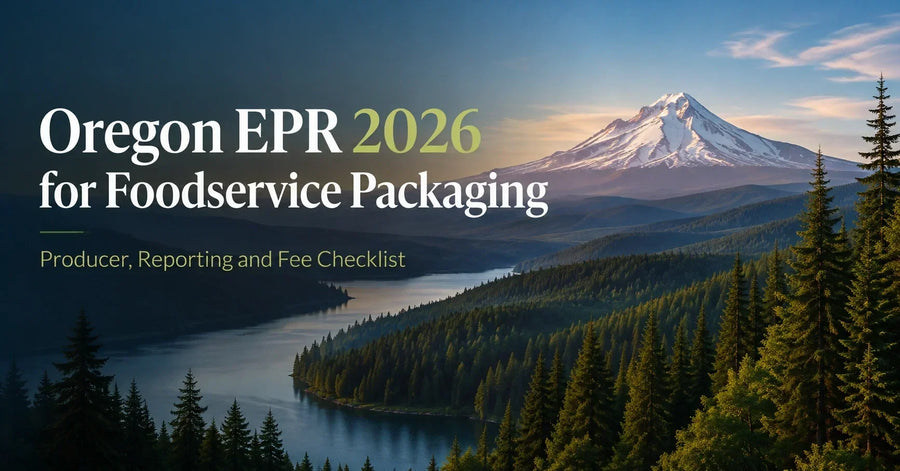 Oregon EPR 2026 requirements for foodservice packaging producers, reporting and compliance fees
