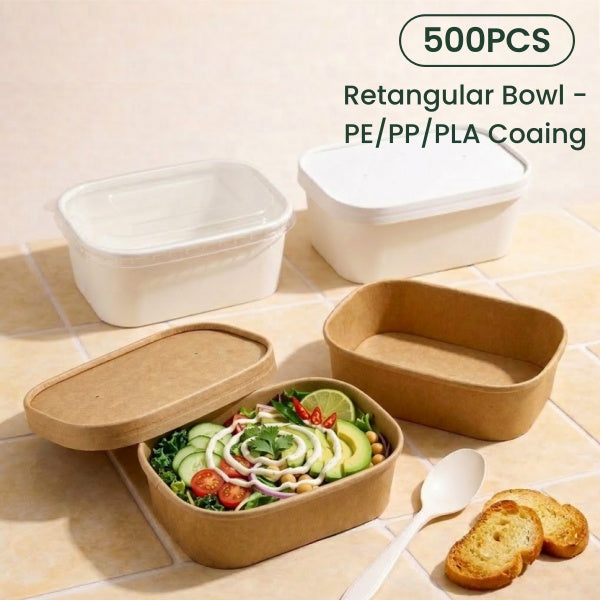 Rectangular Bowl with Coating