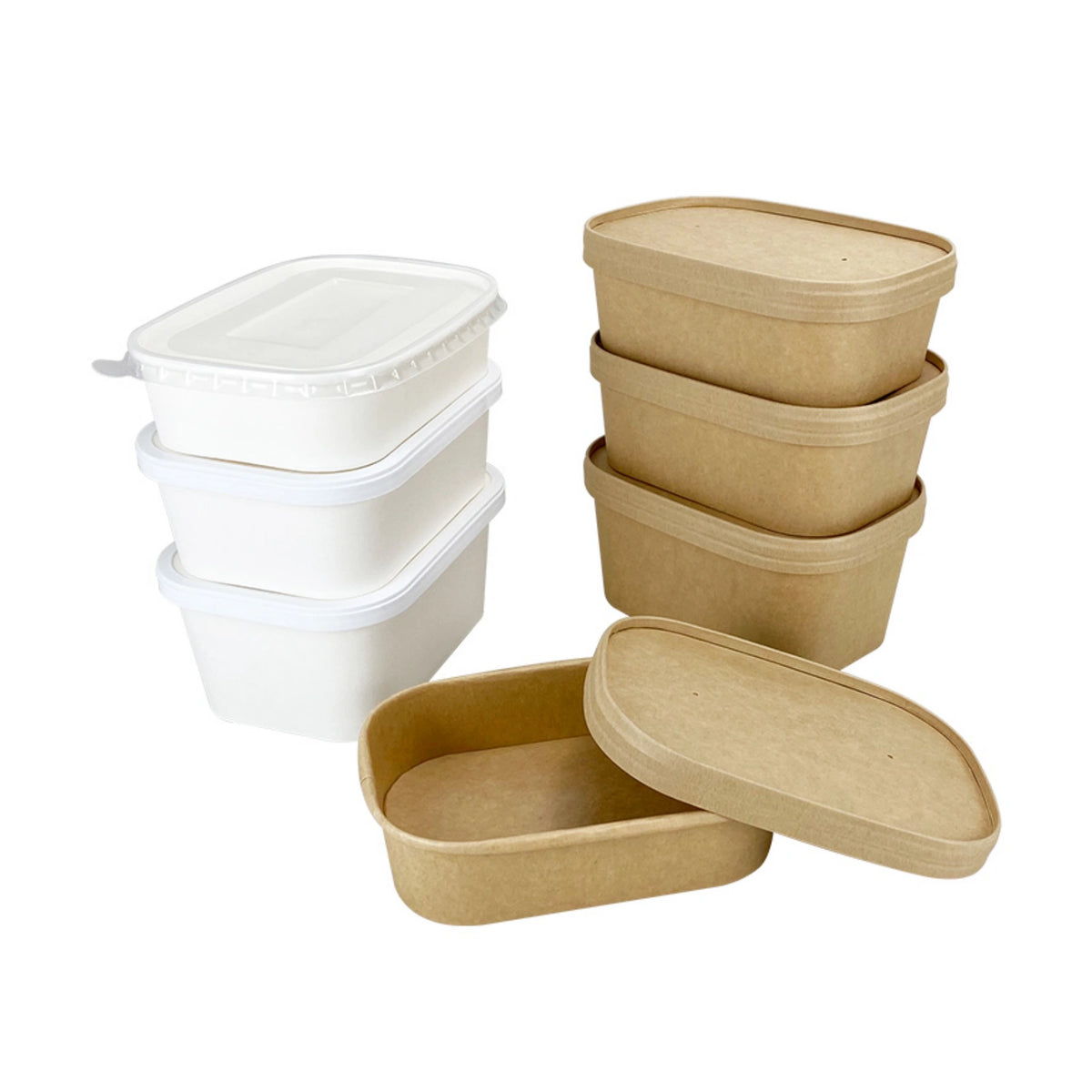 Rectangular Kraft Food Containers