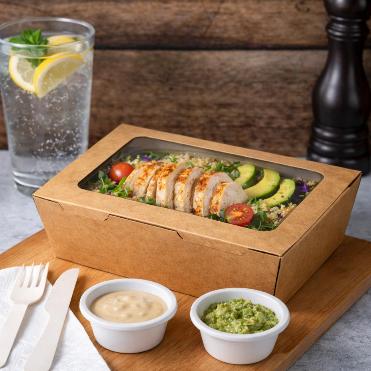 Kraft Food Boxes with Window