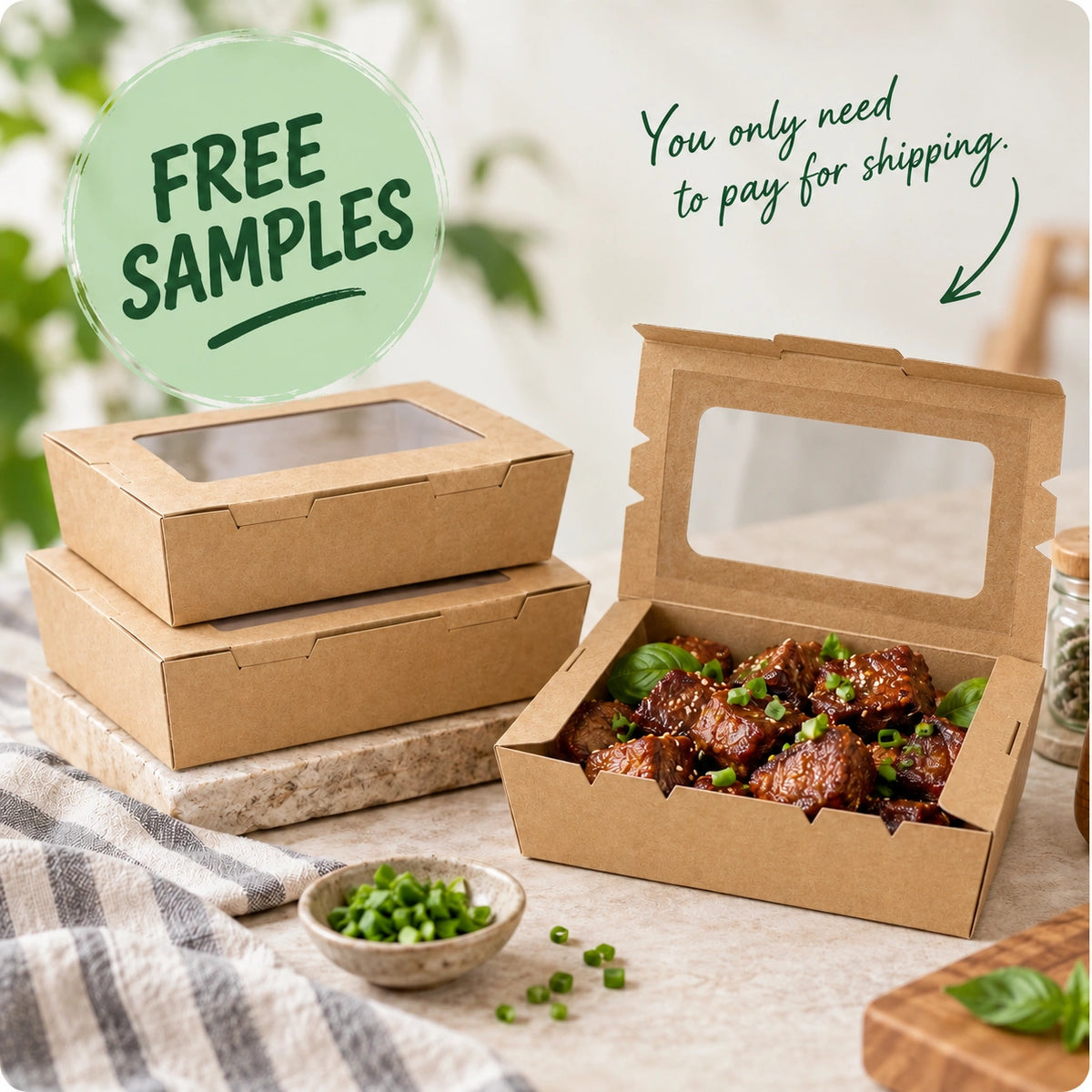 Kraft Food Boxes with Window