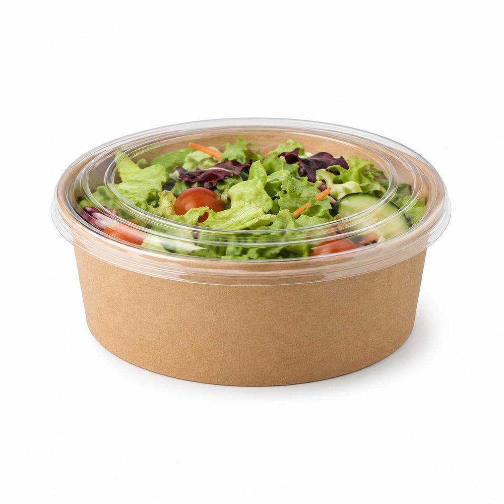 Kraft Paper Bowls with Lids